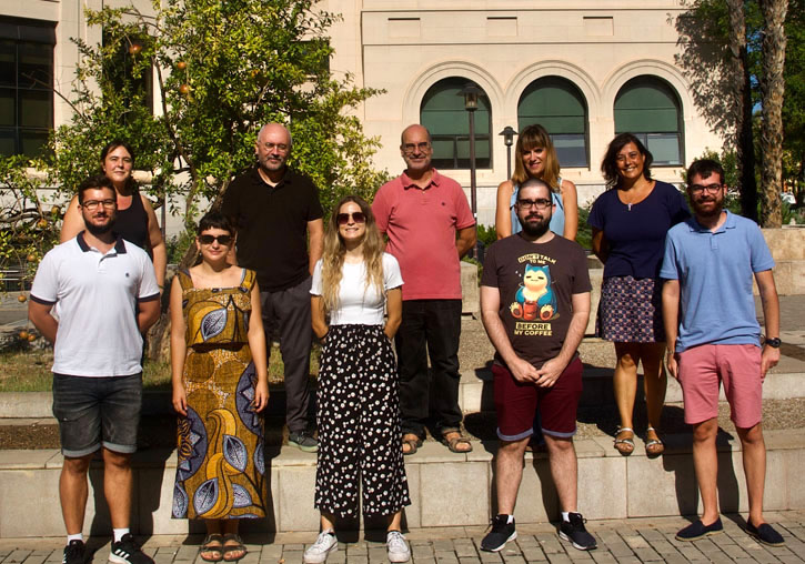 D’esquerra a dreta, davant: Manuel Vila, Anna Teruel, María Villafranca, Esteban Merino i Daniel Esteve. Darrere: Ana Cervera, Vicent Teruel, Enrique Lanuza, Joana Martínez i Ana Lloret.